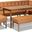Baxton Studio Arvid Mid-Century Modern Tan Faux Leather Upholstered and Walnut Brown Finished Wood 5-Piece Dining Nook Set