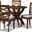 Baxton Studio Aspen Modern and Contemporary Grey Fabric Upholstered and Walnut Brown Finished Wood 5-Piece Dining Set