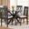 Baxton Studio Callie Modern and Contemporary Grey Fabric Upholstered and Dark Brown Finished Wood 5-Piece Dining Set