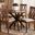 Baxton Studio Callie Modern and Contemporary Grey Fabric Upholstered and Walnut Brown Finished Wood 5-Piece Dining Set