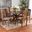 Baxton Studio Callie Modern and Contemporary Grey Fabric Upholstered and Walnut Brown Finished Wood 7-Piece Dining Set