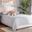 Baxton Studio Caprice Modern And Contemporary Glam Light Pink Velvet Fabric Upholstered Queen Size Panel Bed