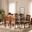 Baxton Studio Caron Modern And Contemporary Grey Fabric Upholstered And Walnut Brown Finished Wood 7 Piece Dining Set