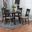 Baxton Studio Charlottle Modern Beige Fabric and Dark Brown Finished Wood 5 Piece Dining Set