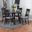 Baxton Studio Charlottle Modern Grey Fabric and Dark Brown Finished Wood 5 Piece Dining Set