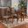 Baxton Studio Cherese Modern and Contemporary Grey Fabric Upholstered and Walnut Brown Finished 5-Piece Wood Dining Set