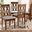 Baxton Studio Cherese Modern and Contemporary Grey Fabric Upholstered Walnut Brown Finished 4-Piece Wood Dining Chair Set