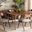 Baxton Studio Danton Mid-Century Modern Grey Fabric Upholstered and Walnut Brown Finished Wood 5-Piece Dining Set