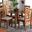 Baxton Studio Darina Modern and Contemporary Grey Fabric Upholstered and Walnut Brown Finished Wood 5-Piece Dining Set
