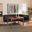 Baxton Studio Daymond Mid-Century Modern Dark Brown Faux Leather Upholstered And Walnut Brown Finished Wood 3-Piece Dining Nook Set