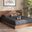 Baxton Studio Elina Modern And Contemporary Walnut Brown Finished Wood King Size Platform Storage Bed With Shelves
