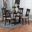 Baxton Studio Estelle Modern Beige Fabric and Dark Brown Finished Wood 5 Piece Dining Set