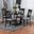 Baxton Studio Estelle Modern Grey Fabric and Dark Brown Finished Wood 5 Piece Dining Set
