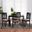 Baxton Studio Genesis Modern Beige Fabric and Dark Brown Finished Wood 5 Piece Dining Set
