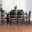Baxton Studio Genesis Modern Beige Fabric and Dark Brown Finished Wood 7 Piece Dining Set