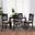 Baxton Studio Genesis Modern Grey Fabric and Dark Brown Finished Wood 5 Piece Dining Set