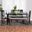Baxton Studio Genesis Modern Grey Fabric and Dark Brown Finished Wood 6 Piece Dining Set
