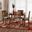 Baxton Studio Genesis Modern Grey Fabric and Walnut Brown Finished Wood 5 Piece Dining Set