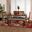 Baxton Studio Genesis Modern Grey Fabric and Walnut Brown Finished Wood 6 Piece Dining Set