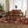 Baxton Studio Genesis Modern Grey Fabric and Walnut Brown Finished Wood 7 Piece Dining Set