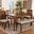 Baxton Studio Gustavo Modern and Contemporary Grey Fabric Upholstered and Walnut Brown Finished Wood 6-Piece Dining Set