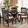 Baxton Studio Jana Modern and Contemporary Sand Fabric Upholstered and Dark Brown Finished Wood 7-Piece Dining Set