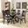 Baxton Studio Jessie Modern And Contemporary Grey Fabric Upholstered And Dark Brown Finished Wood 7 Piece Dining Set