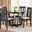Baxton Studio Julie Modern and Contemporary Grey Fabric Upholstered and Dark Brown Finished Wood 5-Piece Dining Set