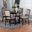 Baxton Studio Kala Modern Beige Fabric and Dark Brown Finished Wood 5 Piece Dining Set