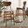 Baxton Studio Katya Mid-Century Modern Grey Fabric Upholstered and Walnut Brown Finished Wood 2-Piece Bar Stool Set