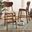 Baxton Studio Katya Mid-Century Modern Sand Fabric Upholstered and Walnut Brown Finished Wood 2-Piece Bar Stool Set