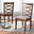 Baxton Studio Lanier Modern and Contemporary Grey Fabric Upholstered and Walnut Brown Finished Wood 2-Piece Dining Chair Set