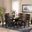 Baxton Studio Liese Modern And Contemporary Transitional Dark Brown Finished Wood 7 Piece Dining Set