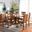 Baxton Studio Liese Modern And Contemporary Transitional Walnut Brown Finished Wood 7 Piece Dining Set