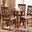 Baxton Studio Lilly Modern and Contemporary Grey Fabric Upholstered and Walnut Brown Finished Wood 5-Piece Dining Set