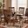 Baxton Studio Lore Modern and Contemporary Grey Fabric Upholstered and Walnut Brown Finished Wood 7-Piece Dining Set