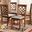 Baxton Studio Mael Modern and Contemporary Grey Fabric Upholstered Walnut Brown Finished Wood 4-Piece Dining Chair Set
