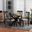 Baxton Studio Maya Modern Beige Fabric and Espresso Brown Finished Wood 5 Piece Dining Set