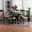 Baxton Studio Maya Modern Beige Fabric and Espresso Brown Finished Wood 7 Piece Dining Set