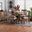 Baxton Studio Maya Modern Grey Fabric and Walnut Brown Finished Wood 7 Piece Dining Set