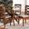 Baxton Studio Mila Modern and Contemporary Grey Fabric Upholstered and Walnut Brown Finished Wood 5-Piece Dining Set