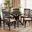 Baxton Studio Mila Modern and Contemporary Sand Fabric Upholstered Dark Brown Finished Wood 7-Piece Dining Set