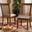 Baxton Studio Minette Modern and Contemporary Grey Fabric Upholstered Walnut Brown Finished Wood 2-Piece Dining Chair Set