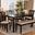 Baxton Studio Minette Modern and contemporary Sand Fabric Upholstered and Dark Brown Finished Wood 6-Piece Dining Set