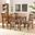 Baxton Studio Nicolette Modern And Contemporary Grey Fabric Upholstered And Walnut Brown Finished Wood 7 Piece Dining Set