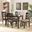 Baxton Studio Nicolette Modern And Contemporary Sand Fabric Upholstered And Dark Brown Finished Wood 5 Piece Dining Set