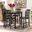 Baxton Studio Nicolette Modern And Contemporary Transitional Dark Brown Finished Wood 5 Piece Pub Set