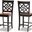 Baxton Studio Nicolette Modern And Contemporary Two Tone Dark Brown And Walnut Brown Finished Wood 2 Piece Counter Stool Set