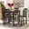 Baxton Studio Nicolette Modern And Contemporary Two Tone Dark Brown And Walnut Brown Finished Wood 5 Piece Pub Set