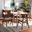 Pearson Light Beige Fabric Walnut Brown Wood 5pc Dining Room Set